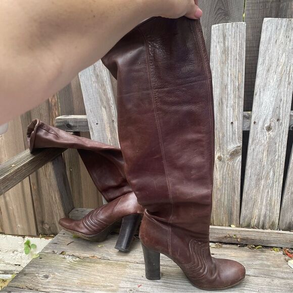 Miss sixty brown high leather boots size 37 - Picture 15 of 16